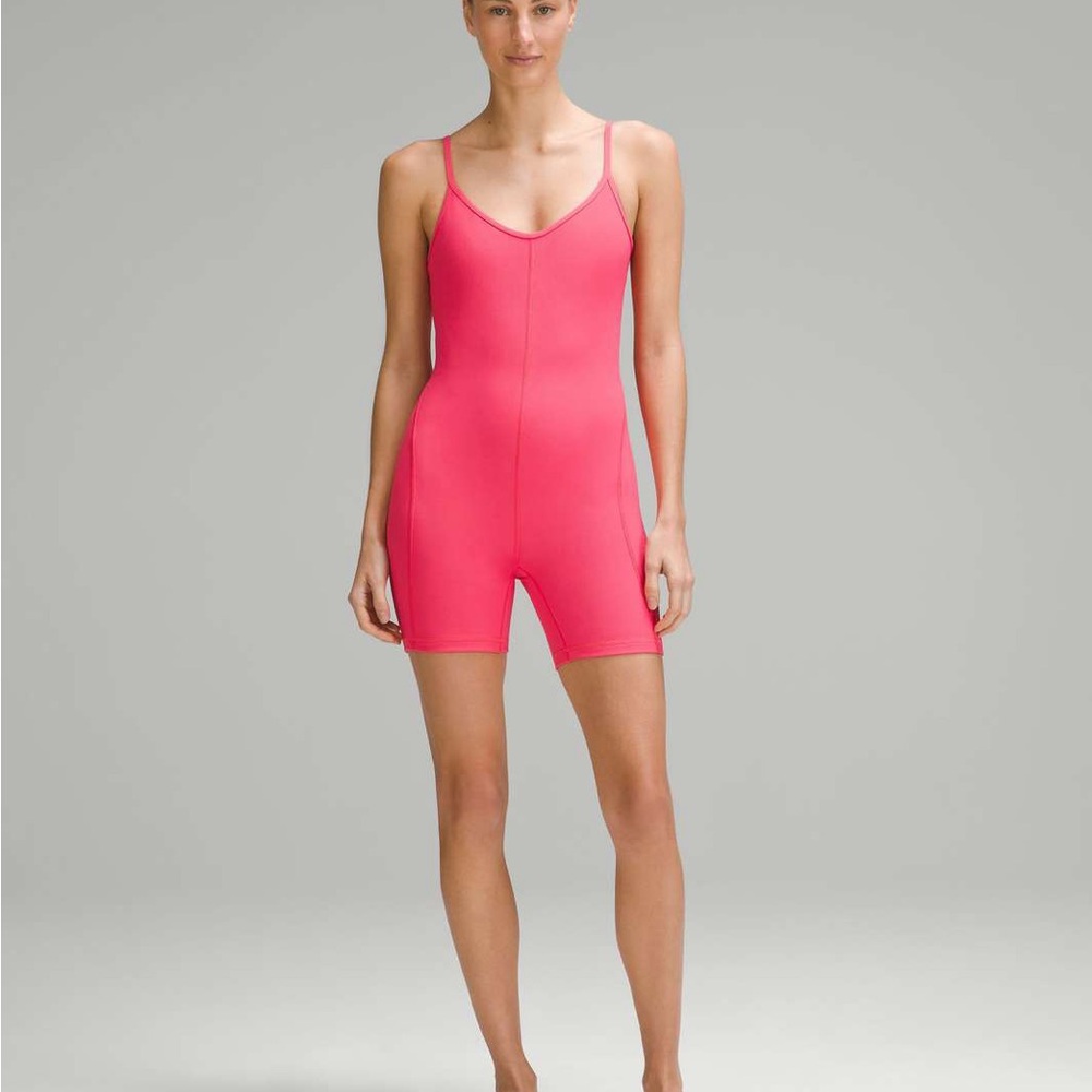 Lululemon Ribbed Contoured Unitard 6"
Glaze Pink